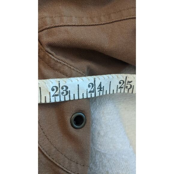 Duluth Trading Co. Brown Canvas Blazer Jacket Coat, LRG, Pockets, Elbow Patches - Picture 7 of 12